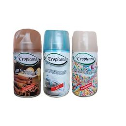 Tropicana Air Freshener Tarçın 260 ml + Soft Hafif 260 ml + Bubble Gum 260 ml Parfüm Sprey Oda Kokusu