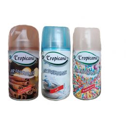 Tropicana Air Freshener Tarçın 260 ml + Soft Hafif 260 ml + Bubble Gum 260 ml Parfüm Sprey Oda Kokusu