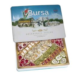 Tuğba Kuruyemiş Metal Kutu Bursa 540 gr Geleneksel Tatlar