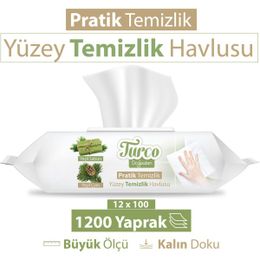 Turco 12x100 Doğadan Pratik Yüzey Temizlik Havlusu
