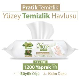 Turco 12x100 Doğadan Pratik Yüzey Temizlik Havlusu