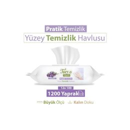 Turco 12x100 Lavanta Doğadan Pratik Yüzey Temizlik Havlusu