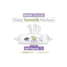 Turco 2x100 Lavanta Doğadan Pratik Yüzey Temizlik Havlusu