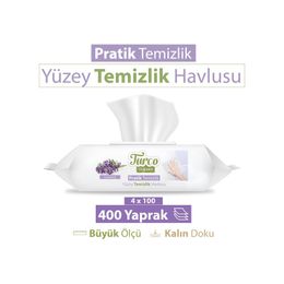 Turco 4x100 Lavanta Doğadan Pratik Yüzey Temizlik Havlusu