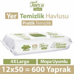 Turco Yeşil Sabun 12x50'li Doğadan Yer Temizlik Havlusu
