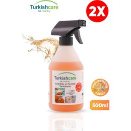 TurkishCare 2x500 ml Ayakkabı Kumaş Temizleme ve Mutfak Temizleme Spreyi