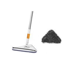 Turuncukoli Teleskopik Üçgen Camsil Duvar Yüzey Cam Silme Aparatı Mop Mikrofiber Sprey
