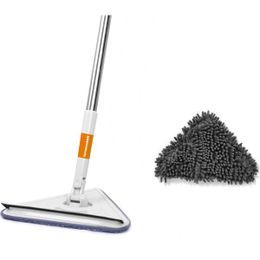 Turuncukoli Teleskopik Üçgen Camsil Duvar Yüzey Cam Silme Aparatı Mop Mikrofiber Sprey