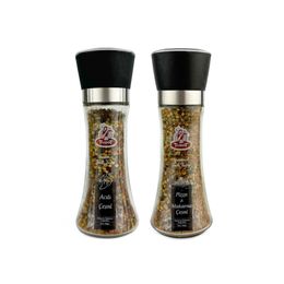 Tuzot Cam Değirmenli 2'li Set Pizza-Acılı Baharat Çeşni
