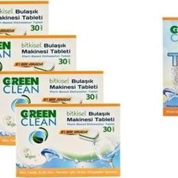 U Green Clean 120'li Bitkisel Bulaşık Makinesi Tableti ve Tuz