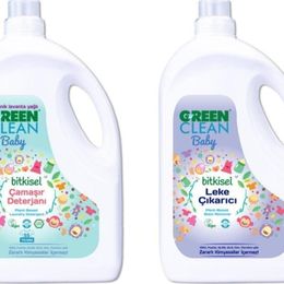 U Green Clean 2,75 lt Bitkisel Baby Çamaşır Deterjanı + 2,75 lt Baby Leke Çıkarıcı