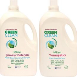 U Green Clean 2x2750 ml Organik Çamaşır Deterjanı + Yumuşatıcı