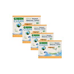 U Green Clean 4x30'lu Bitkisel Bulaşık Makinesi Tableti
