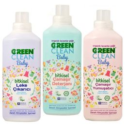 U Green Clean Baby 3'lü Bitkisel Çamaşır Yıkama Seti