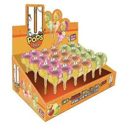 U Pops Juicy 24x19 gr Meyve Sulu Limon Ahududu Limon Elma Limon-Şeftali Aromalı Lolipop