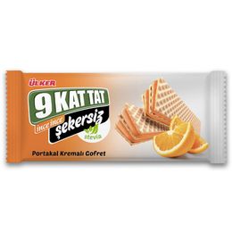 Ülker 118 gr 9 Kat Tat Portakallı Şekersiz Gofret