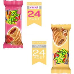 Ülker 25 gr Kat Kat Tat Kakao + 25 gr Kat Kat Tat Çilekli Gofret