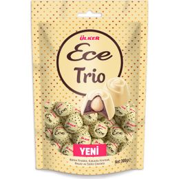 Ülker 300 gr Ece Trio Bütün Fındıklı Beyaz Sütlü Çikolata