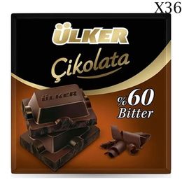 Ülker %60 Bitter Kare Çikolata 36 x 60 gr