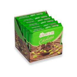 Ülker 60 gr Kare Antep Fıstıklı ve Şöbiyet Baklavalı Beyaz Çikolata