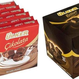 Ülker 60 gr Sütlü + 60 gr %60 Bitter Kare Çikolata