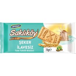 Ülker 73 gr Saklıköy Şeker İlavesiz Tahıllı Bisküvi