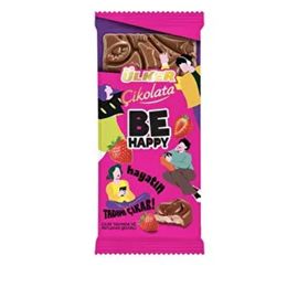 Ülker 90 gr Be Happy Çilek Tadında ve Patlayan Şeker Çikolata