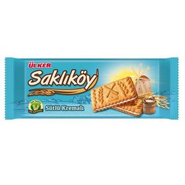 Ülker Saklıköy Bisküvi Sandviç Sütlü Kremalı 100 Gr