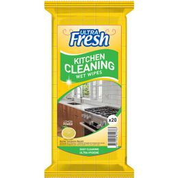 Ultra Fresh 20 Yaprak Mutfak Yüzeyi Temizleme Mendili