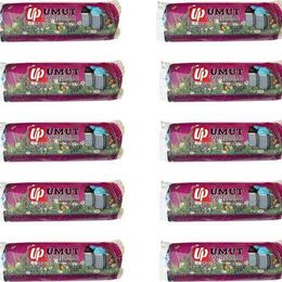 Umut 2 Kat Siyah 600 gr 80x110 cm 10 Adetlik 10 Rulo Endüstriyel Jumbo Çöp Poşeti