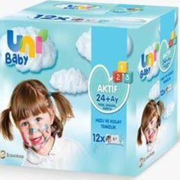 Uni Baby 12x52'li Aktif Sensitive Islak Havlu
