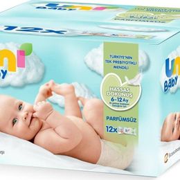 Uni Baby 12x52'li Hassas Dokunuş Islak Mendil