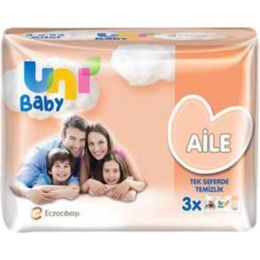 Uni Baby 3x52'li Aile Islak Havlu