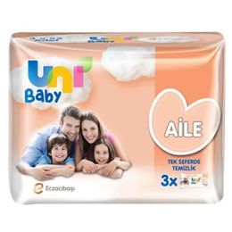 Uni Baby 3x52'li Aile Islak Havlu