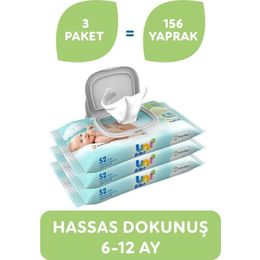 Uni Baby 3x52'li Hassas Dokunuş Islak Mendil