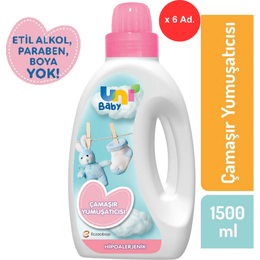 Uni Baby 6x1500 ml Hassas Ciltler Hipoalerjenik Çamaşır Yumuşatıcı