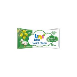 Uni Baby 90'lı Soft Clean Organik Zeytinyağlı Islak Havlu