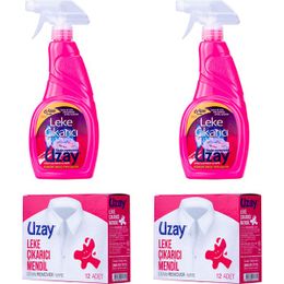 Uzay Leke Çıkarıcı Sprey 2x500 ml + 2x12'li Leke Çıkartıcı Mendil