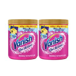 Vanish 2x480 gr Multipower Oxi Action Renkliler İçin Leke Çıkartıcı Deterjan Güçlendirici Toz