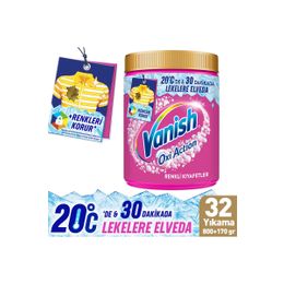 Vanish 2x480 gr Multipower Oxi Action Renkliler İçin Leke Çıkartıcı Deterjan Güçlendirici Toz