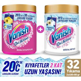 Vanish 480 gr Pembe + 480 gr Beyaz Kosla Multipower Toz Leke Çıkarıcı Deterjan Güçlendirici