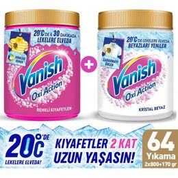 Vanish 970 gr Pembe + 970 gr Beyaz Kosla Multipower Toz Leke Çıkarıcı Deterjan Güçlendirici