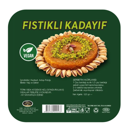 Vegan Gurme Food 125 gr Hatay Vegan Fıstıklı Kadayıf
