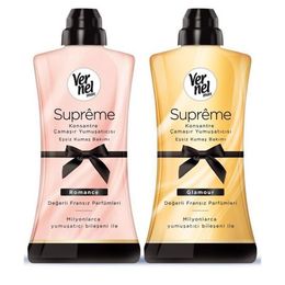 Vernel 1.2 lt Supreme Romance Yumuşatıcı + 1.2 lt Supreme Glamour Yumuşatıcı