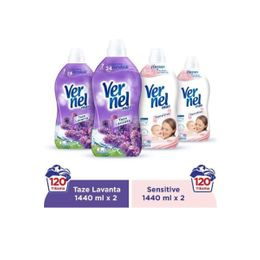Vernel 4x1440 ml Max Sensetive Antialerjik Taze Lavanta Beyazlar ve Renkliler İçin Konsantre Yumuşatıcı