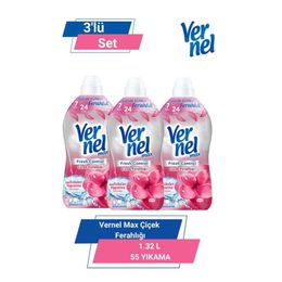 Vernel Max Çiçek Ferahlığı 3x1320 ml Sıvı Çamaşır Yumuşatıcısı