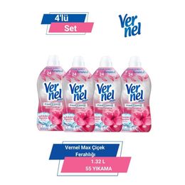 Vernel Max Çiçek Ferahlığı 4x1200 ml Yumuşatıcı