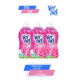 Vernel Max Konsantre 3x1440 ml Taze Gül Yumuşatıcı
