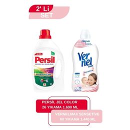 Vernel Max Sensitive 1.44 lt + Persil Color Jel 26 Yıkama Çamaşır Deterjanı