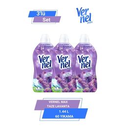 Vernel Max Taze Lavanta 3x1440 ml Çamaşır Yumuşatıcı